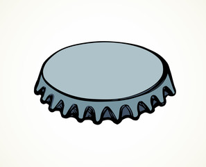 Iron bottle cap. Vector drawing