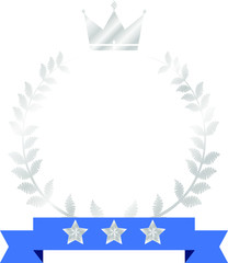 Illustration of a luxurious Silver laurel to honor 