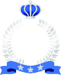 Illustration of a luxurious Silver laurel to honor 