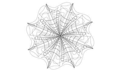 Sea shell abstract mandala