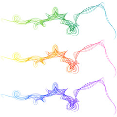 Set Colored Lines on White background