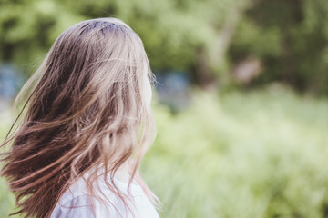 Beautiful girl, back