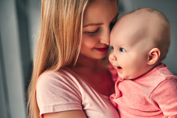 Mother with baby girl