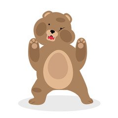 brown bear funny Cartoon vector illustration