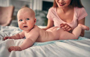 Mother with baby girl