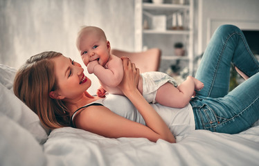 Mother with baby girl