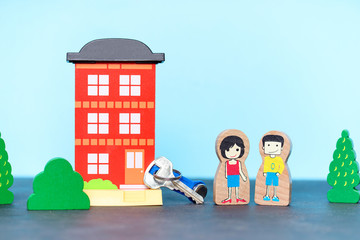 family dream of house and  keys from house