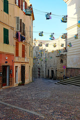 Fototapeta na wymiar Sardinien Alghero Domplatz Via Manno