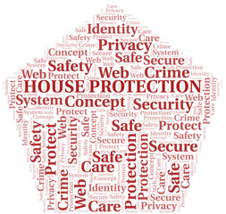 House Protection word cloud. Wordcloud made with text only.