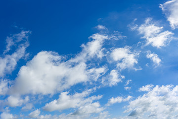 Naklejka na ściany i meble Blue sky and clouds natural background.