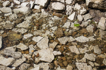 stone texture rock wall abstract water river grass 