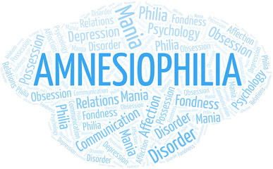 Amnesiophilia word cloud. Type of Philia.