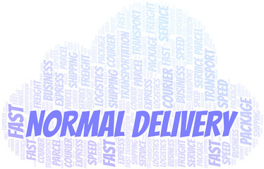 Obraz premium Normal Delivery word cloud. Wordcloud made with text only.