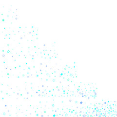 Blue, cyan, turquoise glitter stars confetti