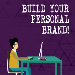 Writing note showing Build Your Personal Brand. Business concept for creating successful company