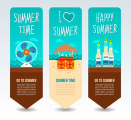 Travel and vacation vector banners