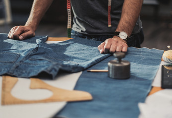 Fashion designer working in his studio