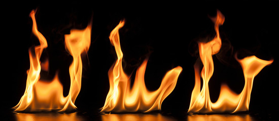 Assortment of three dangerous flames