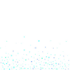 Blue, cyan, turquoise glitter stars confetti