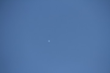 Hot-air balloon in the blue sky