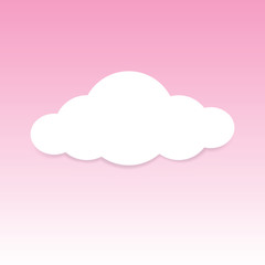 fluffy clouds white on pink sky background, sky background with clouds white cartoon concept, sky pink and cloud white for banner advertising background