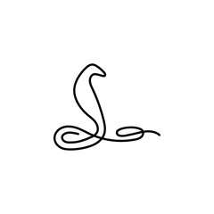 Cobra snake one line icon. Element of animal icon. Thin line icon for website design and development, app development. Premium icon