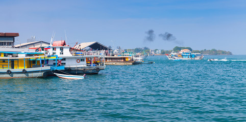 Obraz premium Port of Kota Kinabalu city, Malaysia