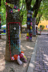 embroidery on plants and trees market of the absurd castelvetro di modena