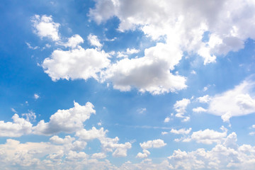 Beautiful blue sky with cloudy background and texture.