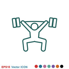 Athlete icon isolated on background vector illustration