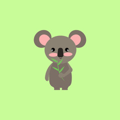 Koala, cartoon, illustration, animal color icon