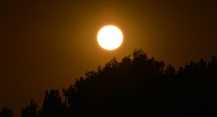 Sunset in Falkensee (Brandenburg) near Berlin Spandau of July 9, 2015, Germany
