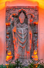 illuminated religious sculpture