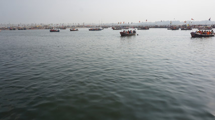 Holy River Ganga and River Yamuna Sangam Ghaat Prayagraj-38