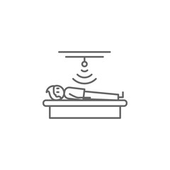 Ultrasound, physiotherapy, man icon. Element of physiotherapy icon. Thin line icon for website design and development, app development. Premium icon