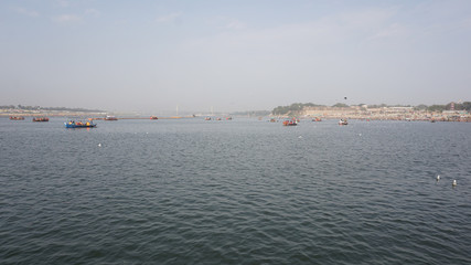 Holy River Ganga and River Yamuna Sangam Ghaat Prayagraj-38