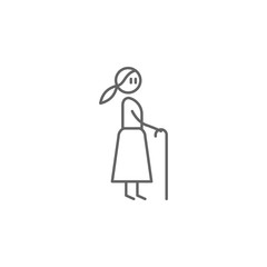Walking, physiotherapy, woman icon. Element of physiotherapy icon. Thin line icon for website design and development, app development. Premium icon