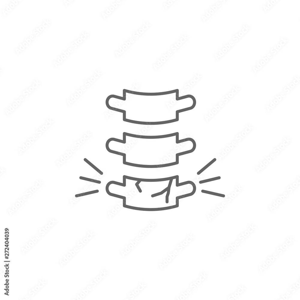 Poster spinal, physiotherapy icon. element of physiotherapy icon. thin line icon for website design and dev