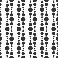 Tapeten Nahtloses Muster der abstrakten Kreise. Geometrisches Gittermuster aus gefüllten Kreisen, Punkten. © Andrey