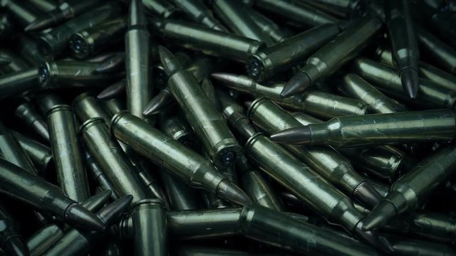 Lots Of Bullets Moving Shot