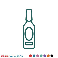 Beer bottle icon vector illustration for web and apps.