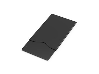 Blank sleeve for debit card, credit card and gift card, mock up template on isolated white background, 3d illustration