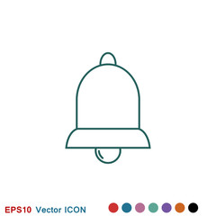 Bell Icon vector in trendy flat style isolated on background.