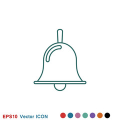 Bell Icon vector in trendy flat style isolated on background.