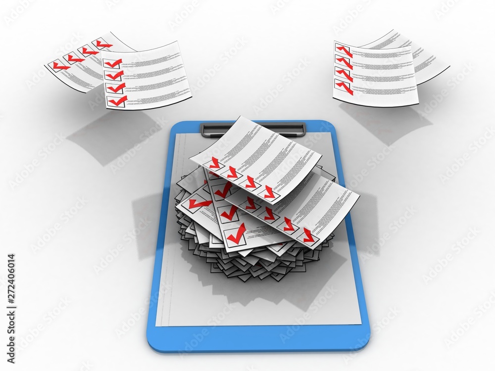 Poster 3d rendering documents