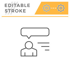 Human opinion editable stroke line icon