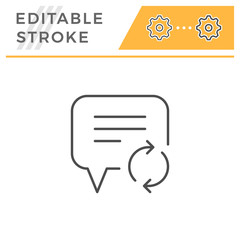 Fototapeta premium Feedback editable stroke line icon