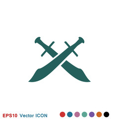 Fototapeta na wymiar Sword icon, vector flat icon illustration isolated on background.