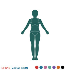Body icon in flat minimal design. Concept illustration for web site. Sign, symbol, element.