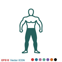 Body icon in flat minimal design. Concept illustration for web site. Sign, symbol, element.